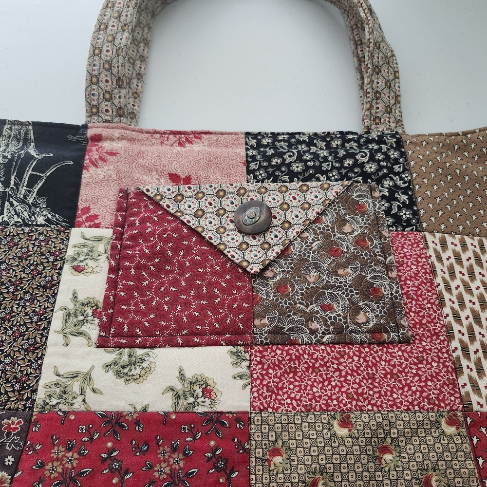 Unique Patchwork Tote Bag - Multicolor - image 2